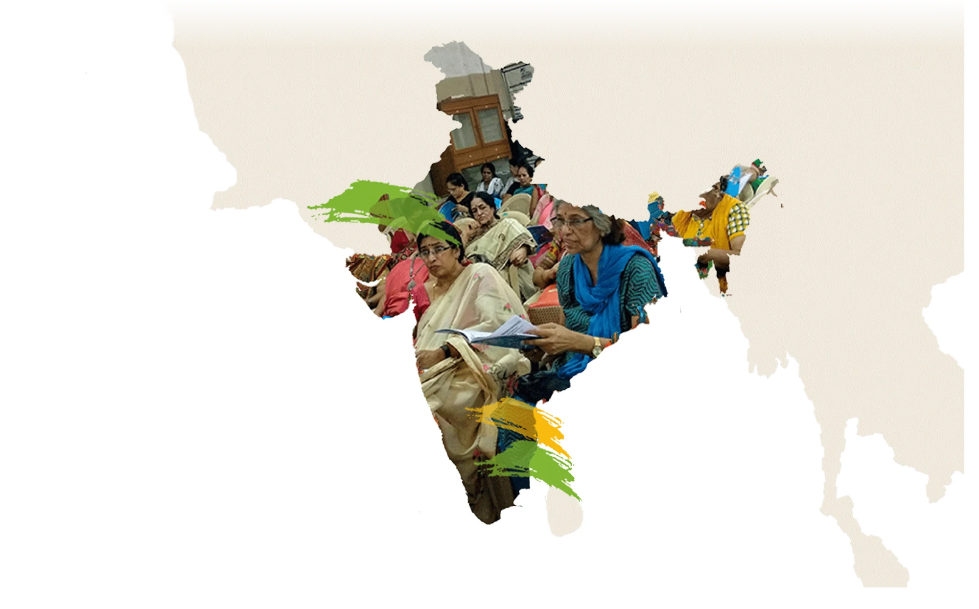 Women entrepreneurs of Karnataka forming the map of India